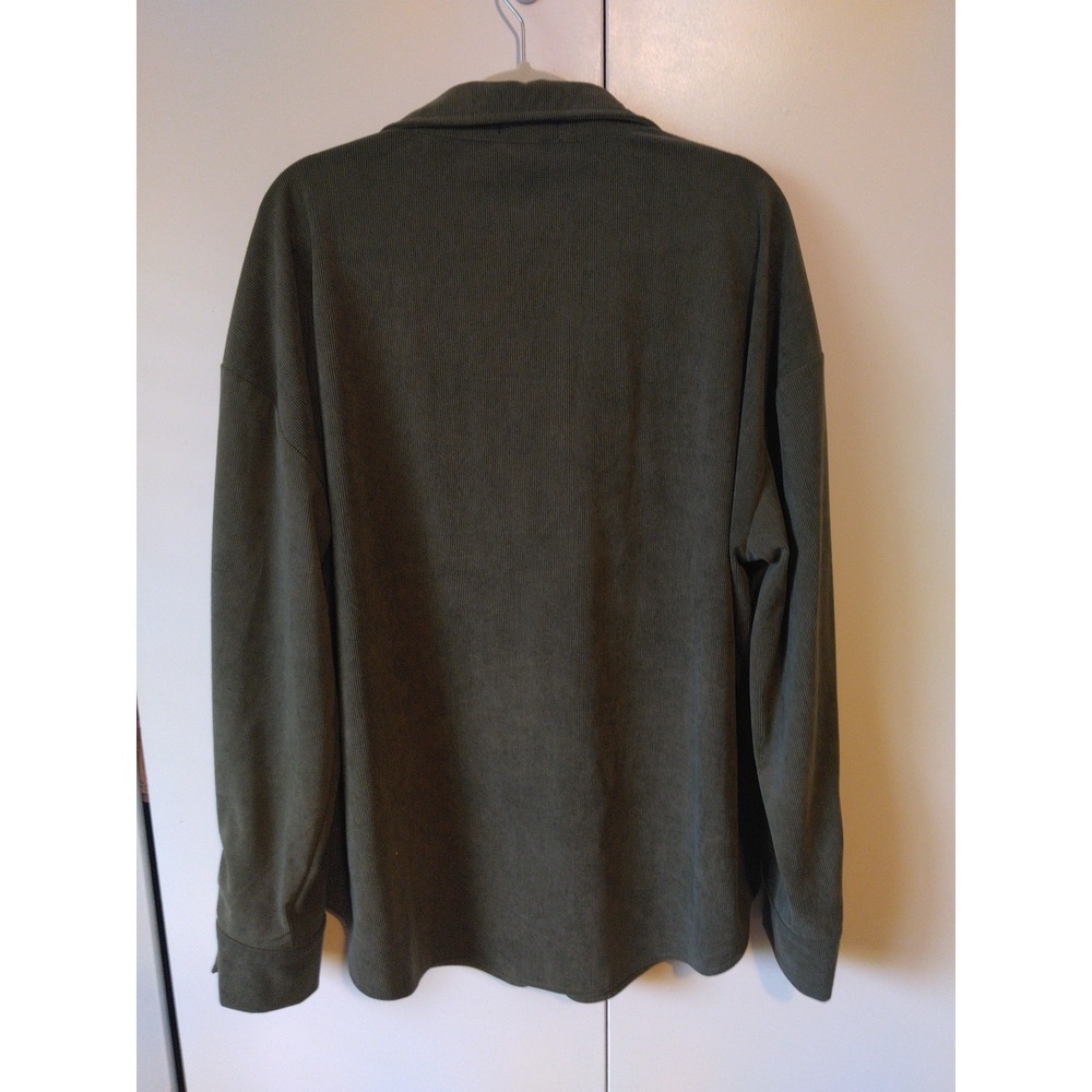 Mens Corduroy Button Down Shirt Size XL Green Workwear Outdoors Retro Layers - Picture 2 of 8